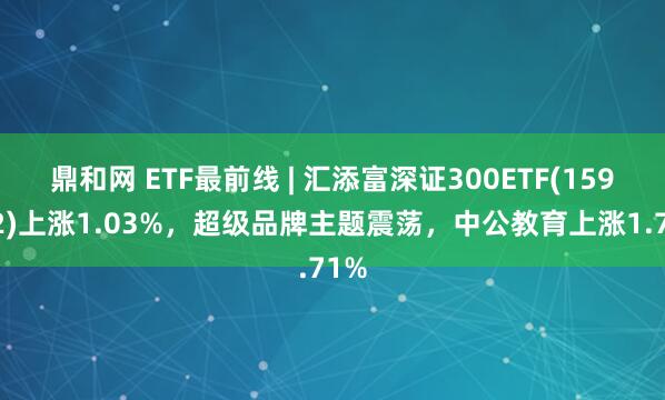 鼎和网 ETF最前线 | 汇添富深证300ETF(159912)上涨1.03%，超级品牌主题震荡，中公教育上涨1.71%
