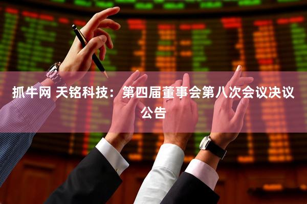 抓牛网 天铭科技：第四届董事会第八次会议决议公告